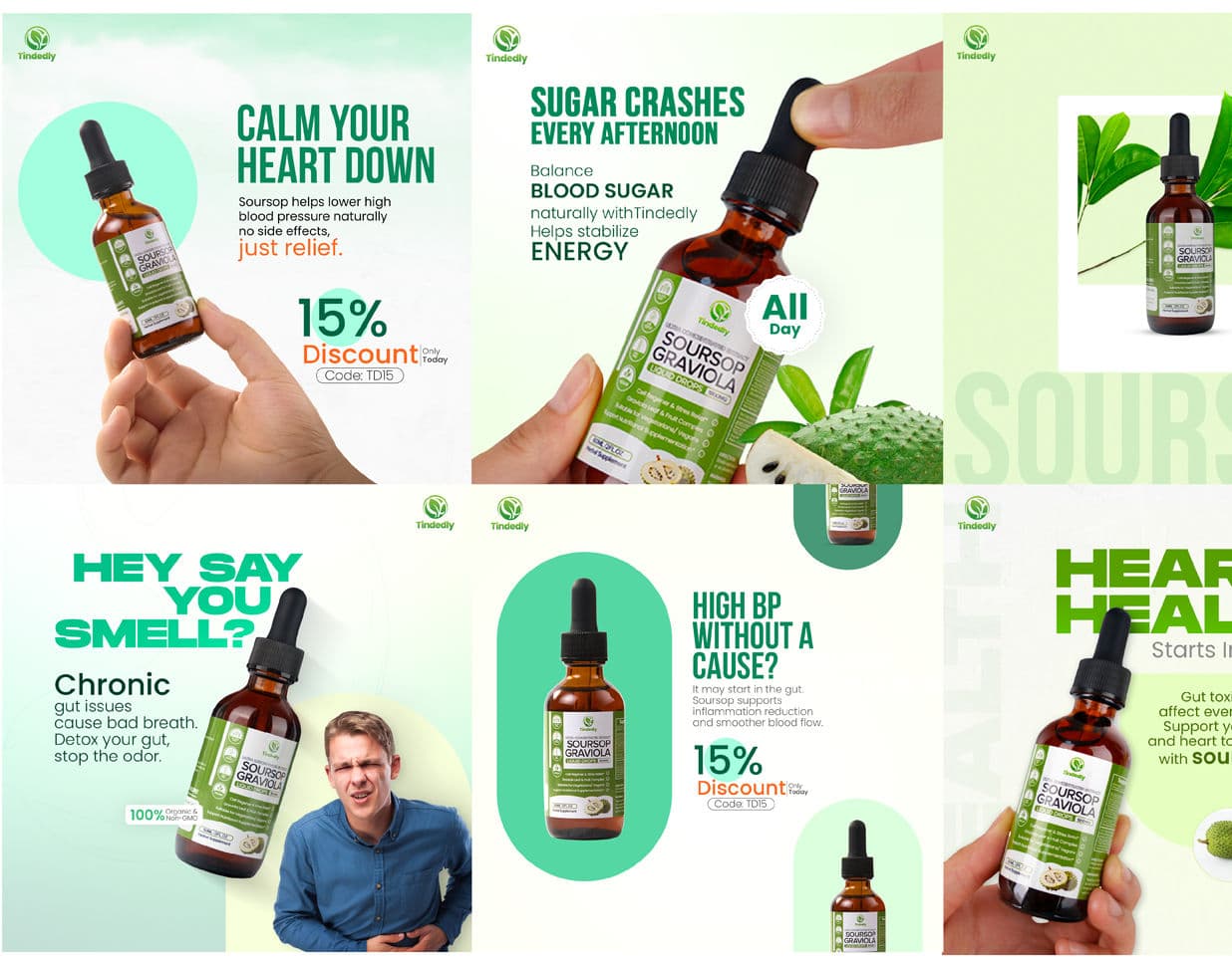 Tindedly Soursop Supplement Social Media Ads